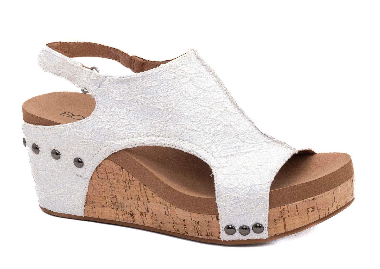WHITE LACE CARLEY CORKYS WEDGES- SALE- SIZE 6 LEFT