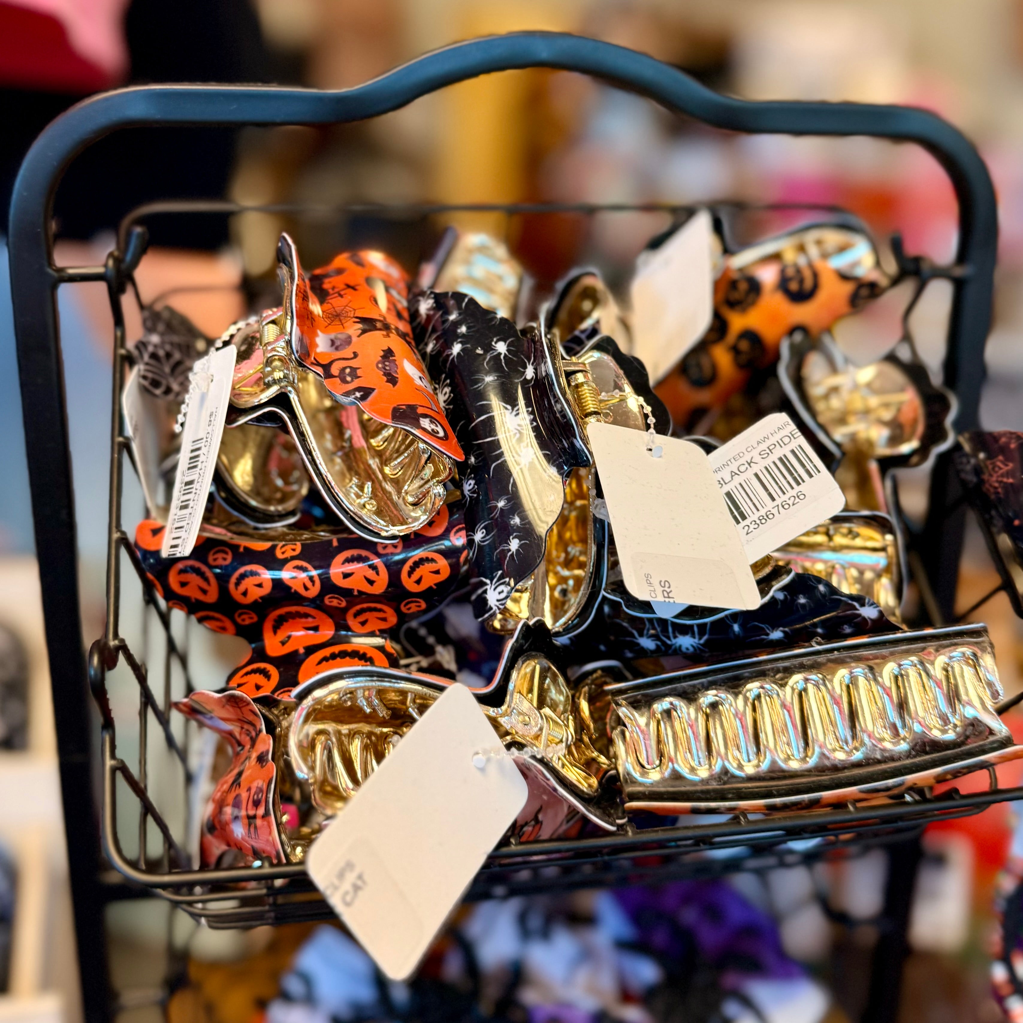 HALLOWEEN PRINTED CLAW HAIR CLIPS- SALE