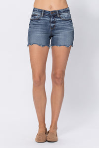 Judy Blue Denim Bandana Print Pocket Shorts - PLUS 3X