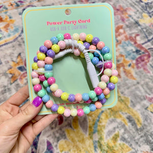 FANCY SMANCY BEADED CHARGING CABLES (USB-A TO DUAL USB-C / LIGHTENING 3 FOOT