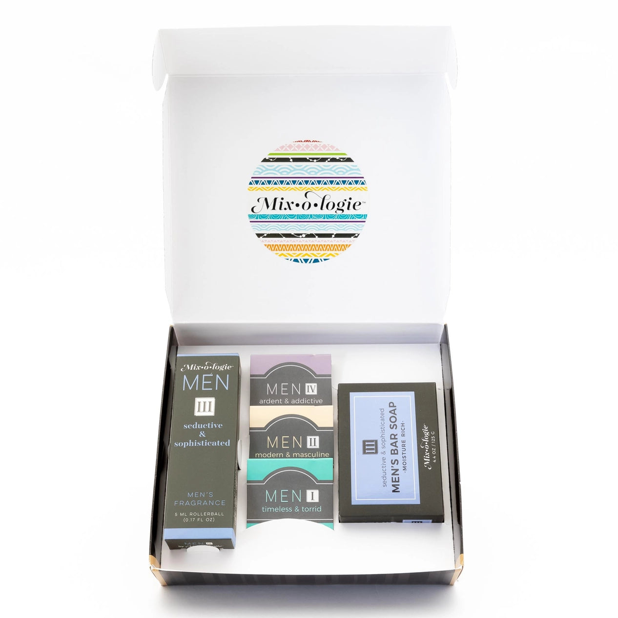 MIXOLOGIE MEN'S GIFT BOX DUO WITH 3 SAMPLE COLOGNES