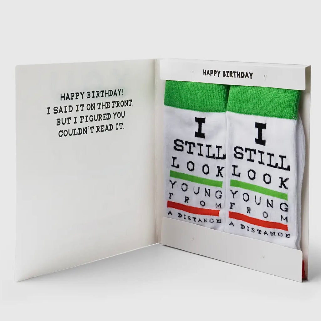 TWO LEFT FEET IT'S YO BIRTHDAY GIFT - CARD & SOCK SET