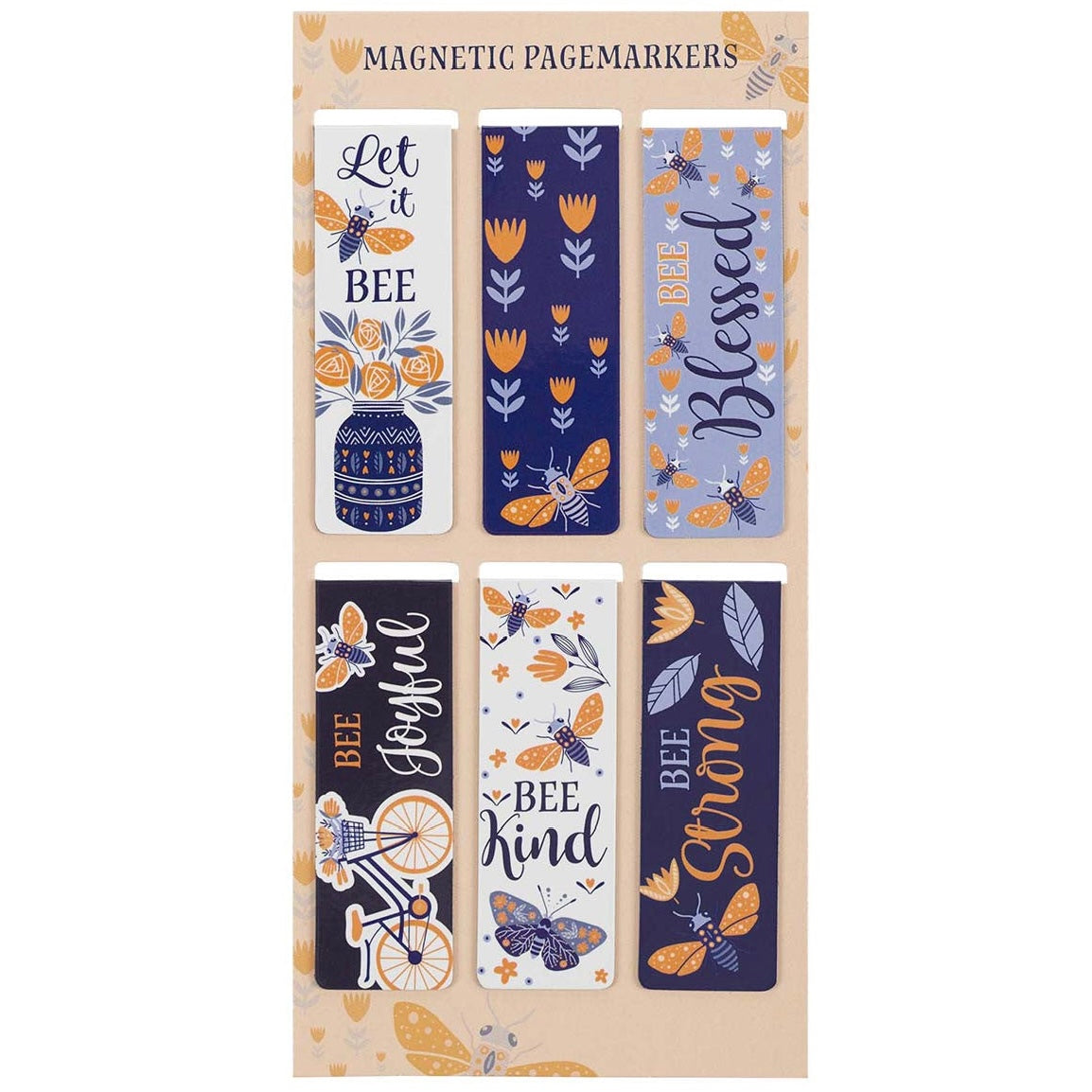 MAGNETIC BOOKMARKS WITH INSPIRATIONAL SAYINGS - SET OF 6