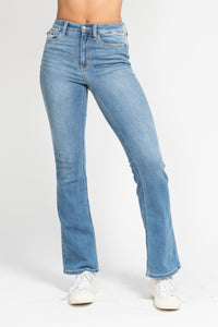 CORE HIGH WAIST CLASSIC CONTRAST WASH BOOTCUT MEDIUM WASH JUDY BLUE DENIM