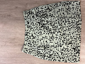Sage Leopard Skirt- MEDIUM