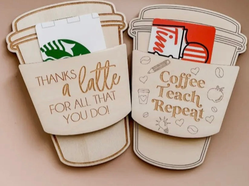 GIFT CARD HOLDER- HANDMADE FROM WOOD- TEACHER THANK YOU GIFTS