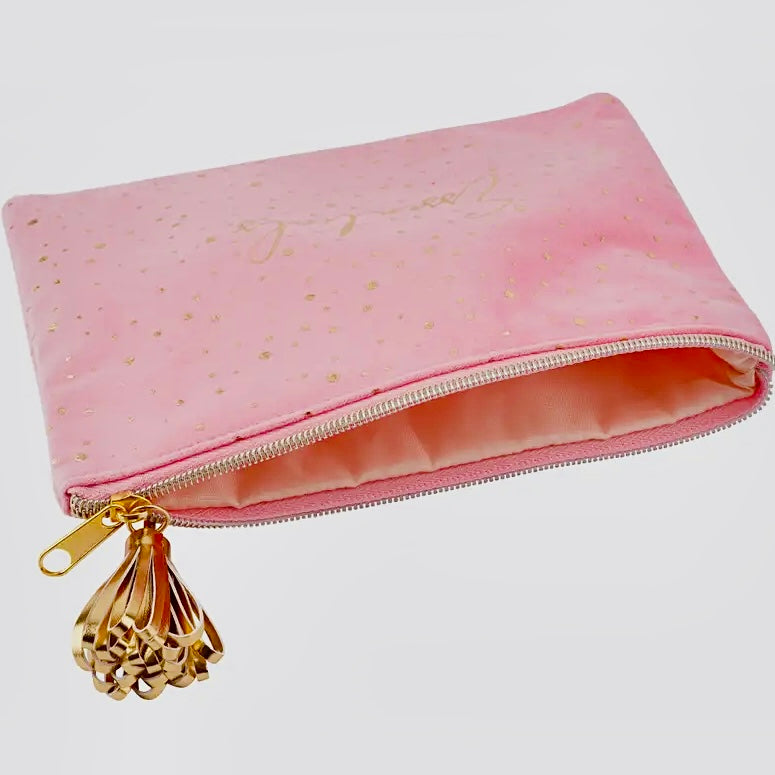 Essentials Velvet Beauty Bag