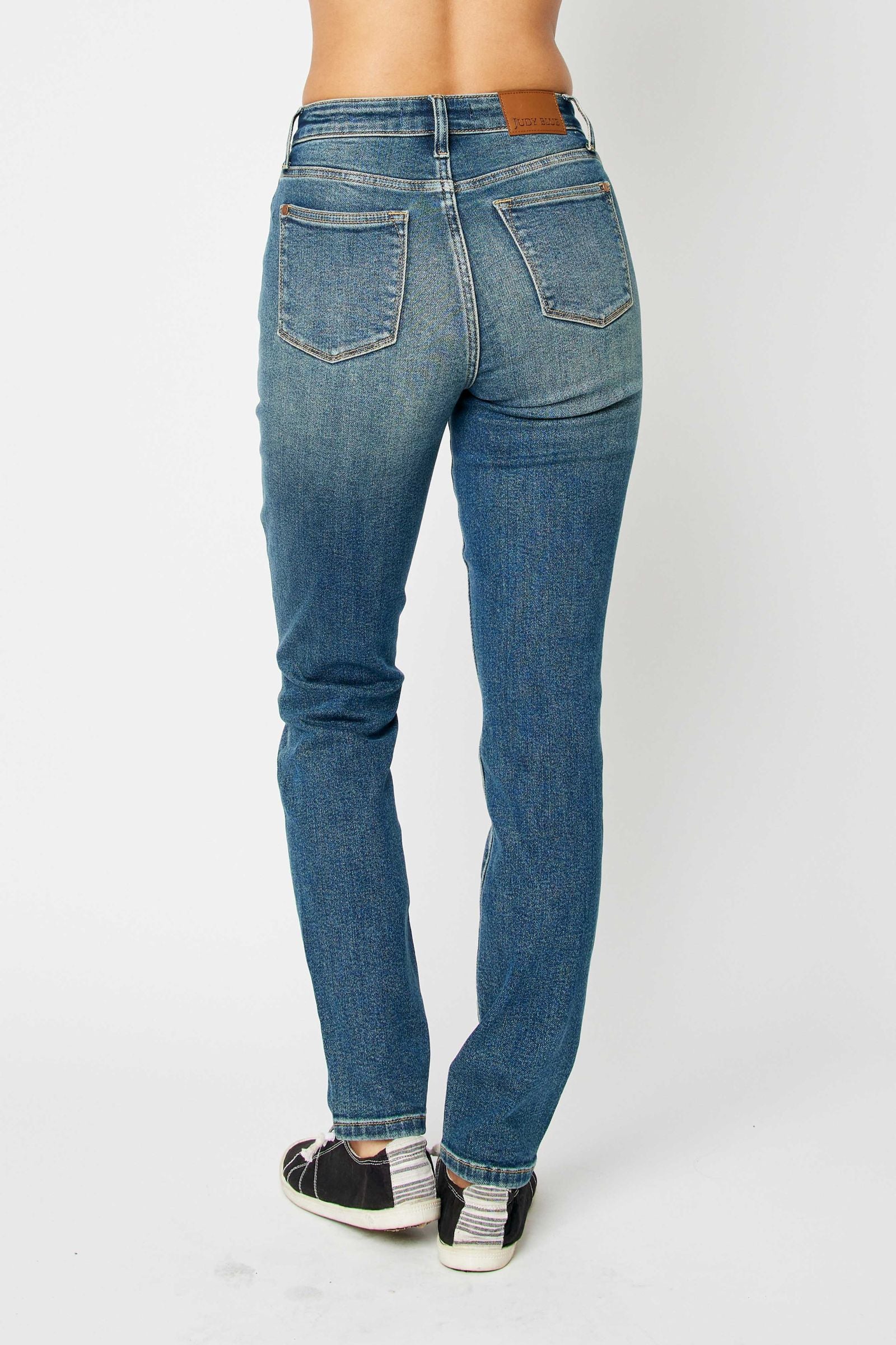 DARKWASH HIGH WAIST CLASSIC RELAXED JUDY BLUE DENIM-PLUS