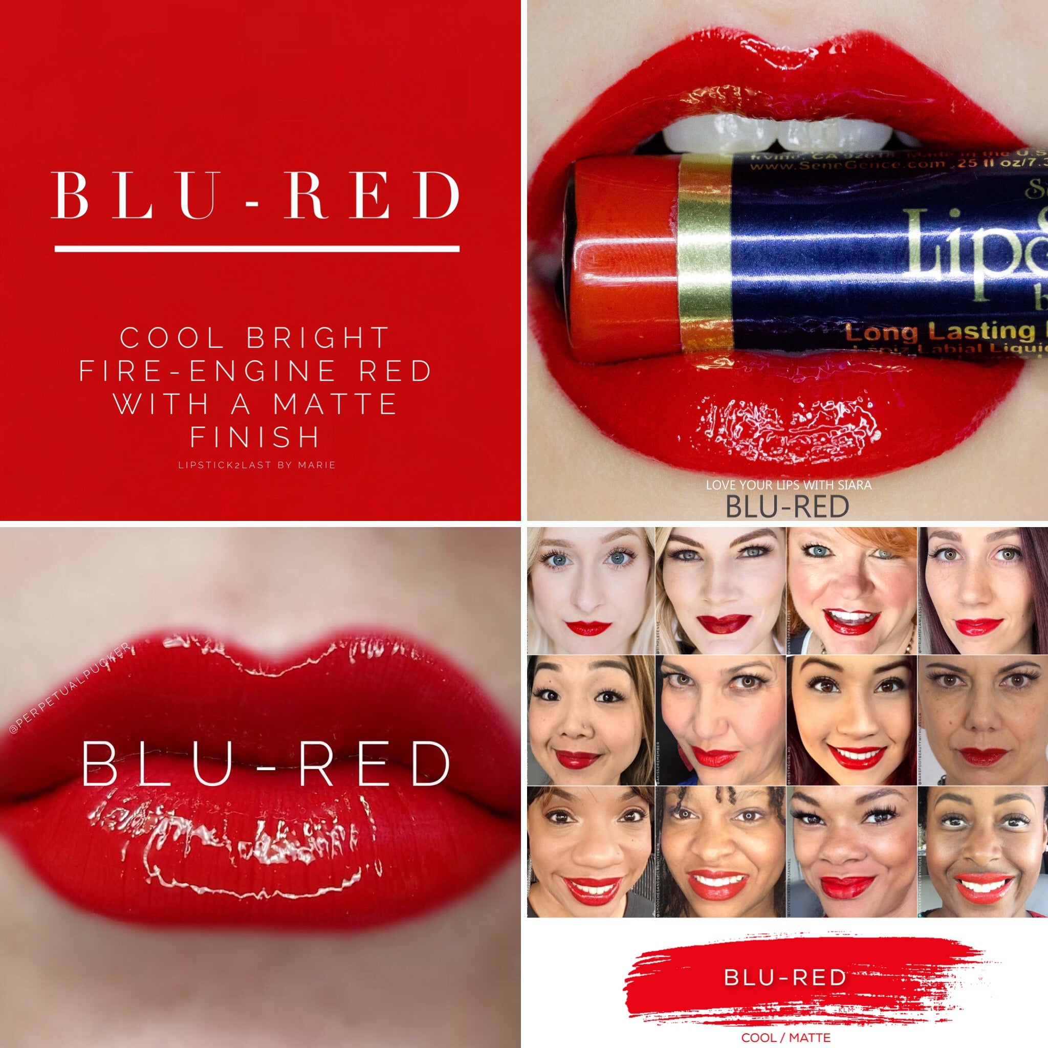 BLU-RED LONG LASTING LIPSENSE LIPSTICK