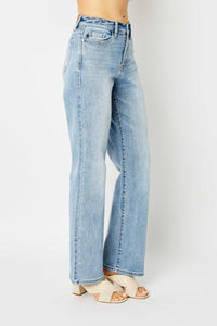 LIGHT WASH HIGH WAIST STRAIGHT LEG JUDY BLUE DENIM