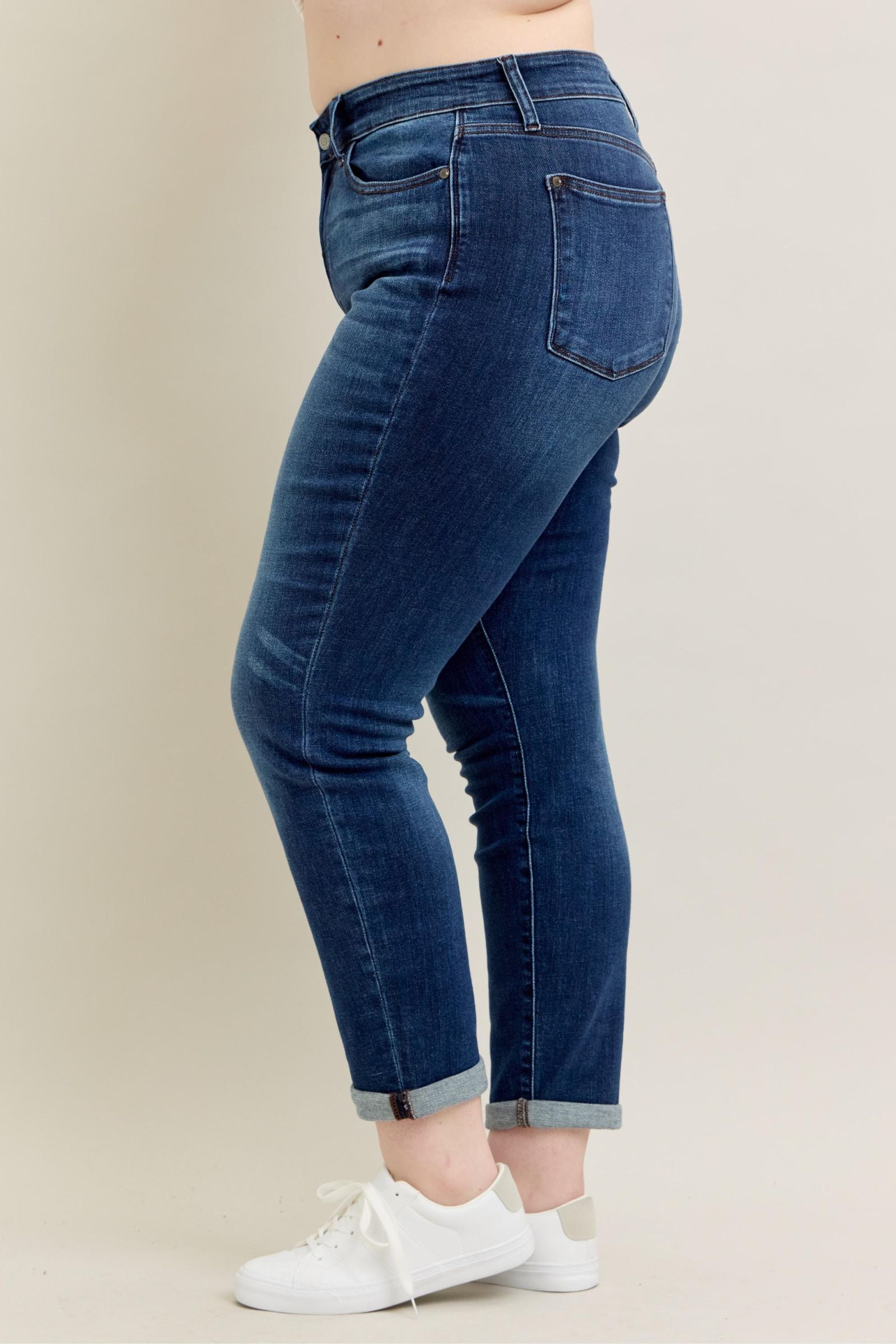 CORE SLIM FIT CUFFED DARKWASH JUDY BLUE DENIM-PLUS