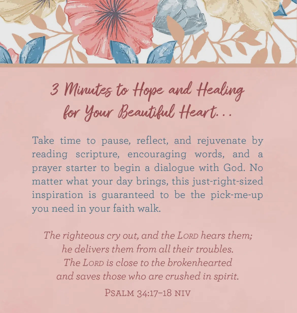 3 Minute Devotions For Hope & Healing Book