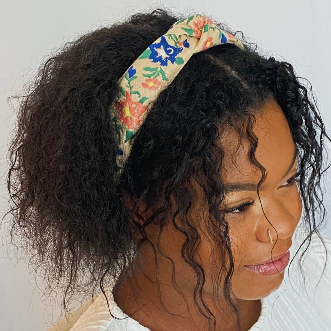 French Floral Embroidered Headband