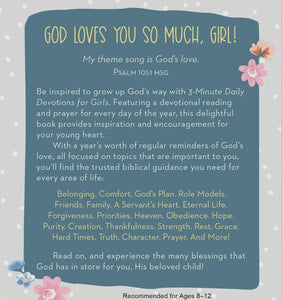 3 Minute Daily Devotions For Girls Book