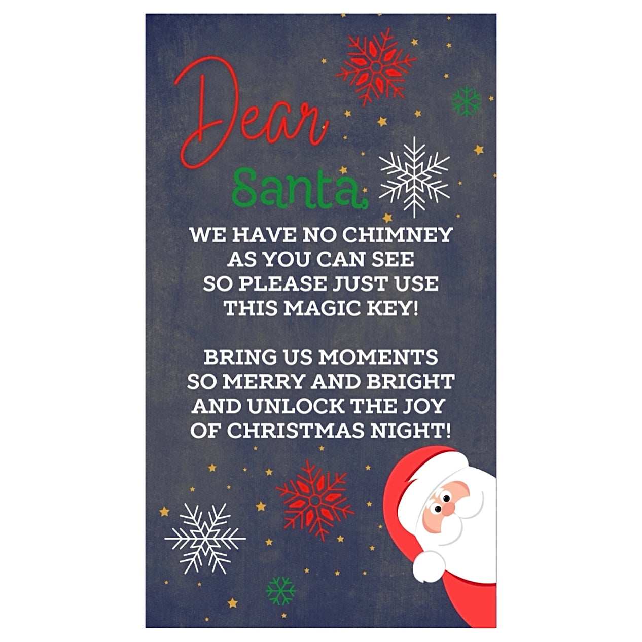 SANTA'S MAGIC KEY ORNAMENT FOR KIDS HOLIDAY TRADITION CHRISTMAS DECOR WITH EXPLANATION CARD