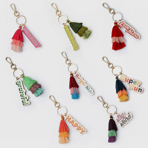 OLIVIA MOSS BRIGHT SIDE KEYCHAINS WITH TASSELS