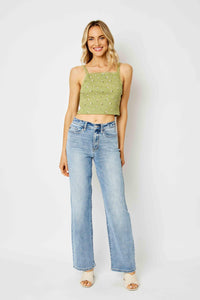 LIGHT WASH HIGH WAIST STRAIGHT LEG JUDY BLUE DENIM