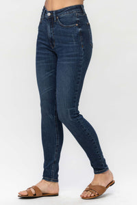 DARKWASH JUDY BLUE HIGH WAIST TUMMY CONTROL SKINNY DENIM-PLUS