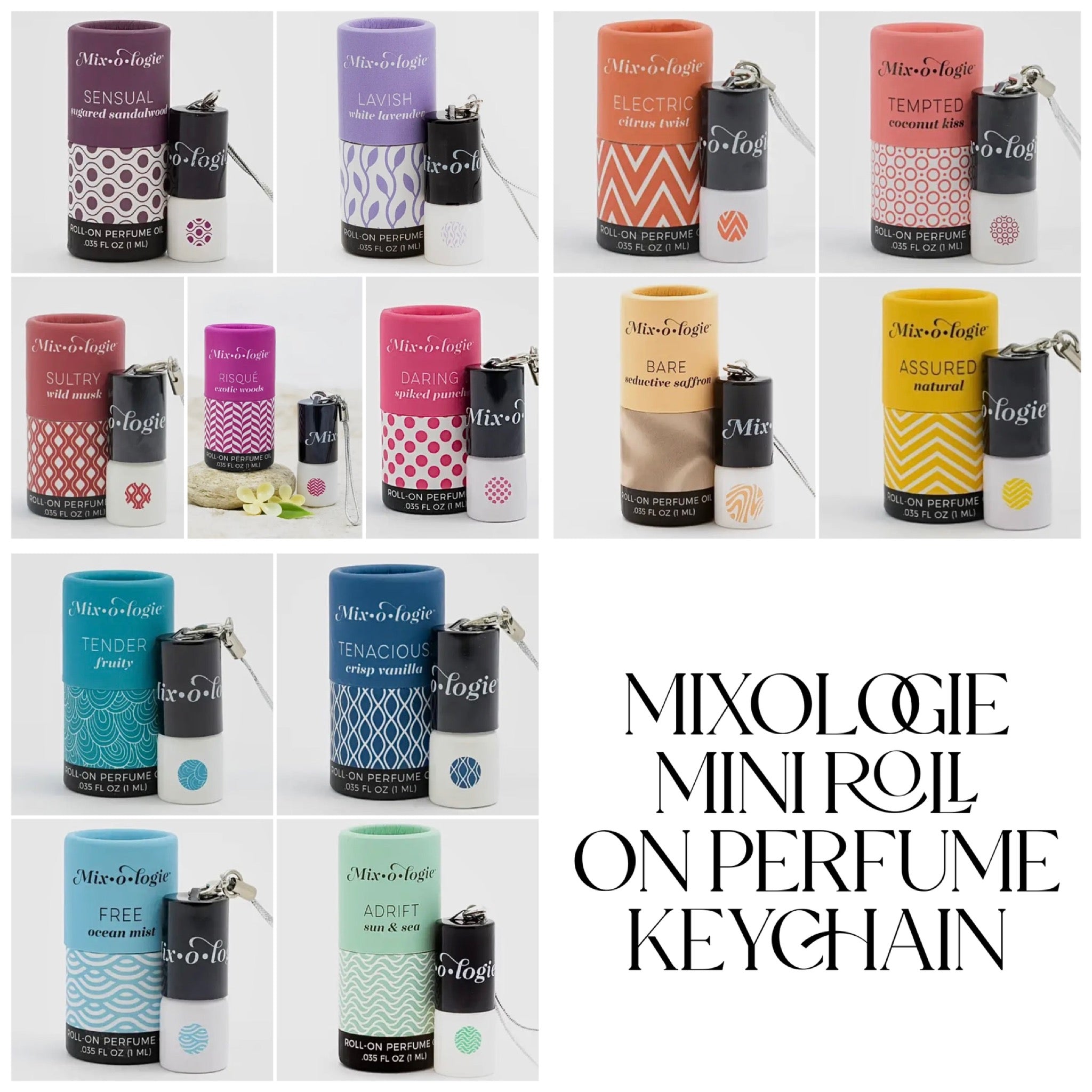 MIXOLOGIE MINI ROLL ON PERFUME KEYCHAIN