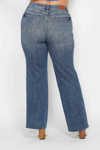 MID RISE TUMMY CONTROL VINTAGE STRAIGHT MEDIUM WASH JUDY BLUE DENIM-PLUS