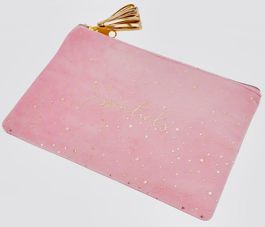 Essentials Velvet Beauty Bag