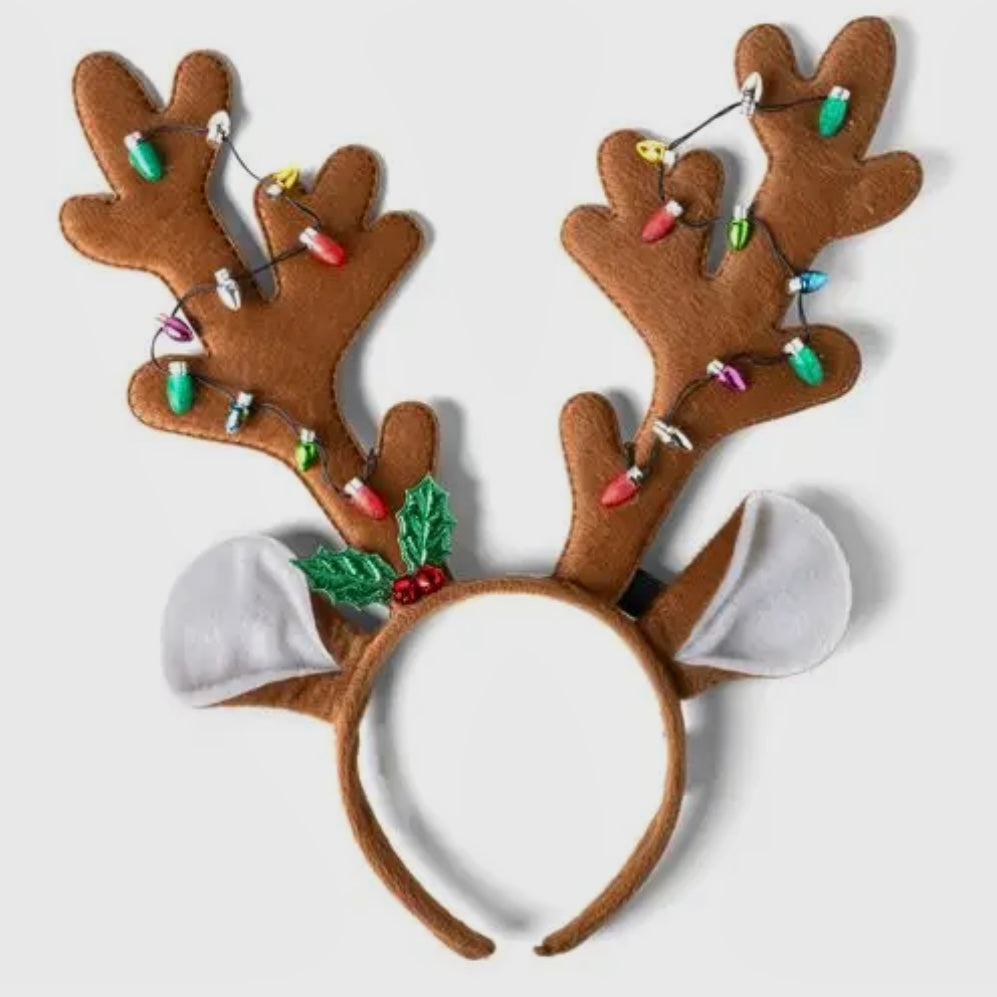 LOTSA LITES! TWINKLE TOPS LED FLASHING HOLIDAY CHRISTMAS HEADBANDS