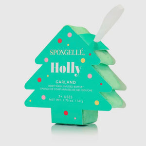 HAPPY HOLIDAYS CHRISTMAS TREE GIFT SET SPONGELLE BUFFER SOAPS