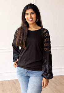 Black Enchanted Evening Crochet Top