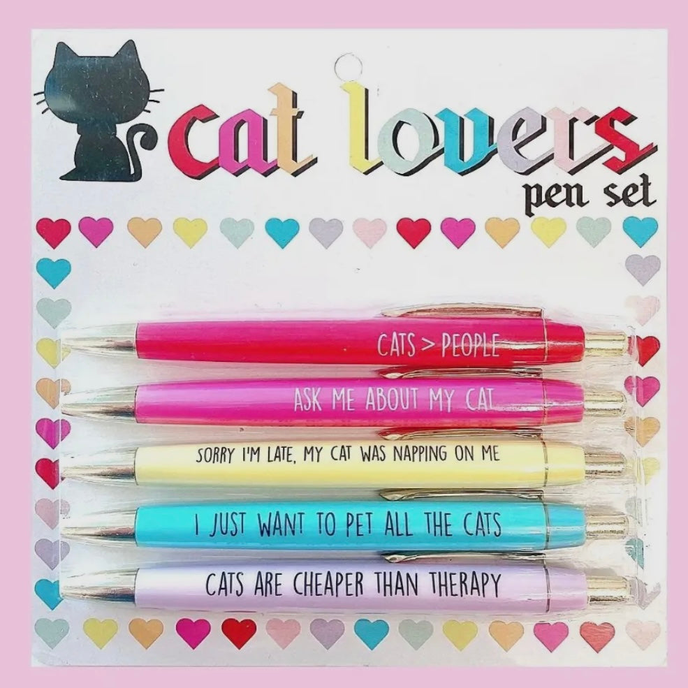 FUN CLUB SET OF 5 PENS WITH SAYINGS