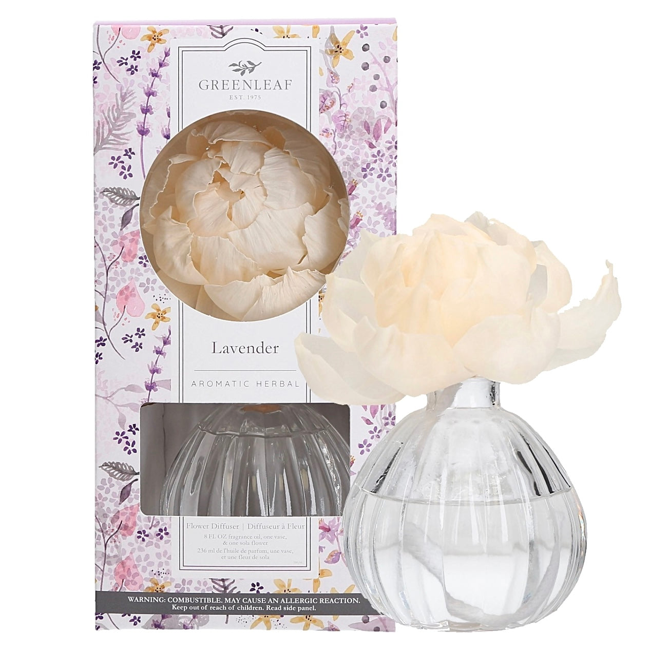 LAVENDER SCENTED FLOWER DIFFUSER BY GREENLEAF