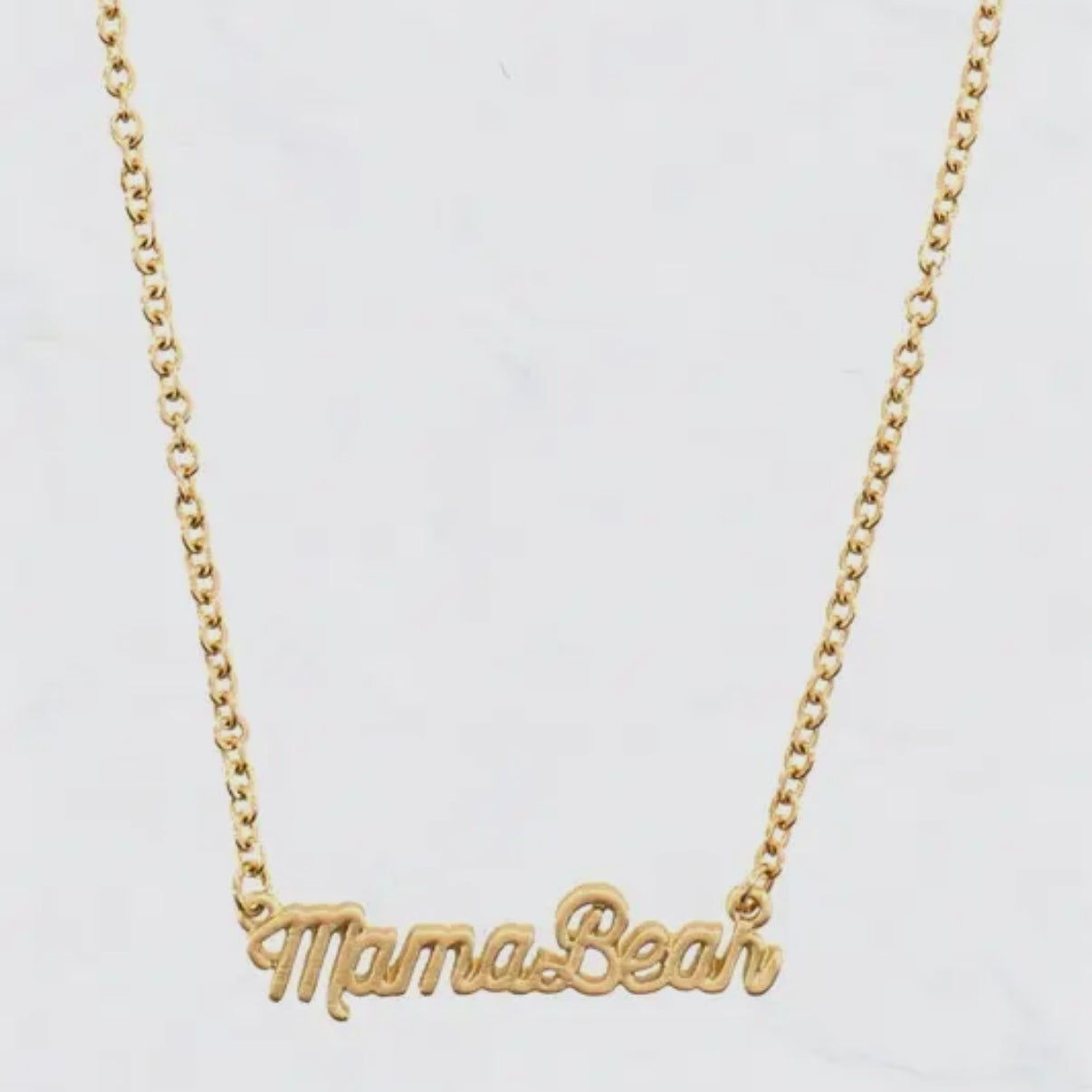 MAMA BEAR CHARM SHORT CHAIN NECKLACE