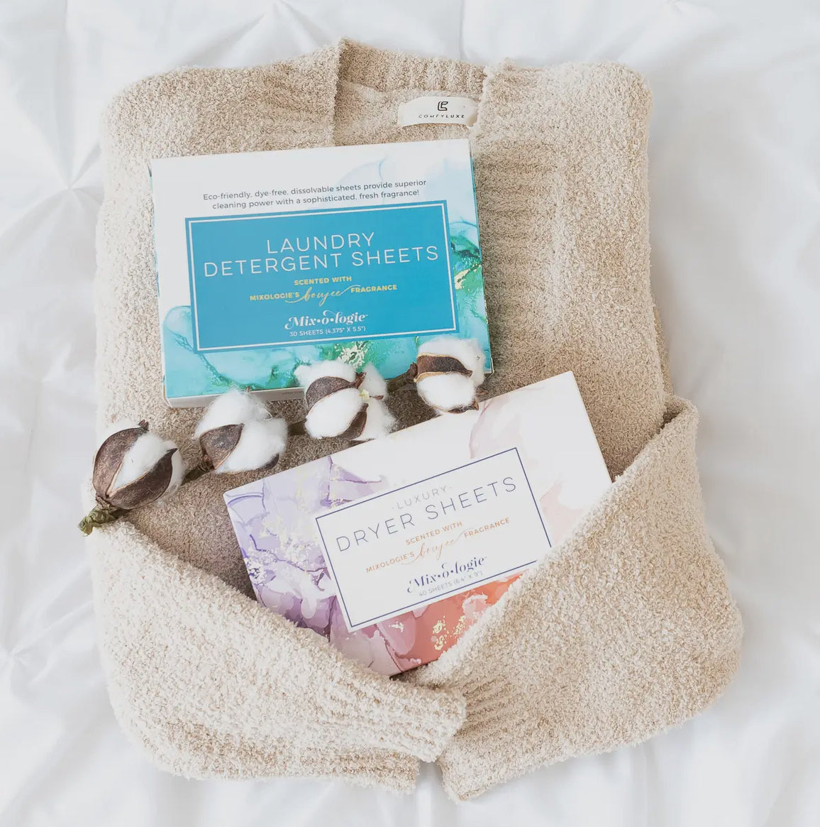 BOUJEE SCENTED LAUNDRY FABRIC SOFTENER DRYER SHEETS BY MIXOLOGIE