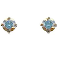 AB Circled Stud Crystal Gemstone Earrings