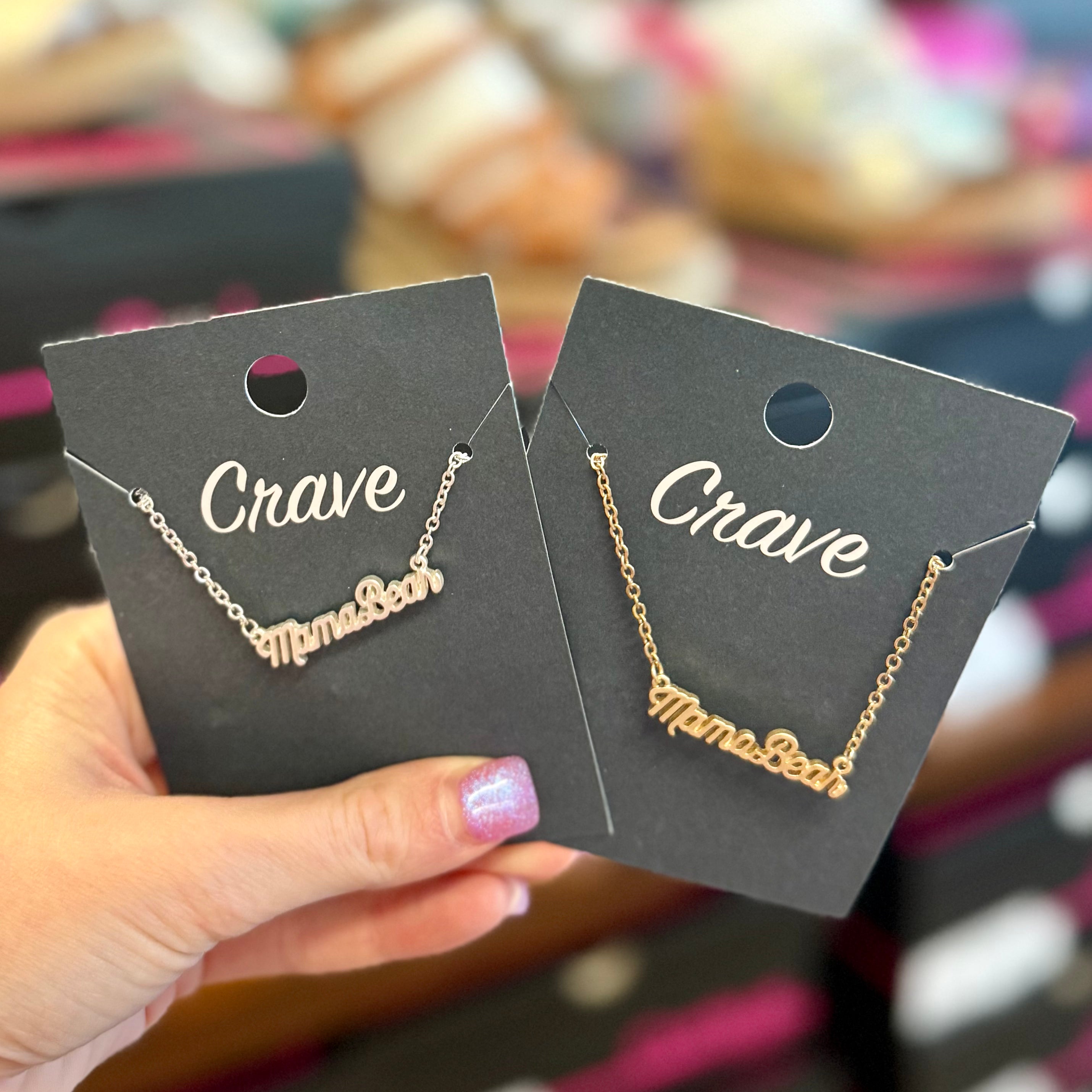 MAMA BEAR CHARM SHORT CHAIN NECKLACE