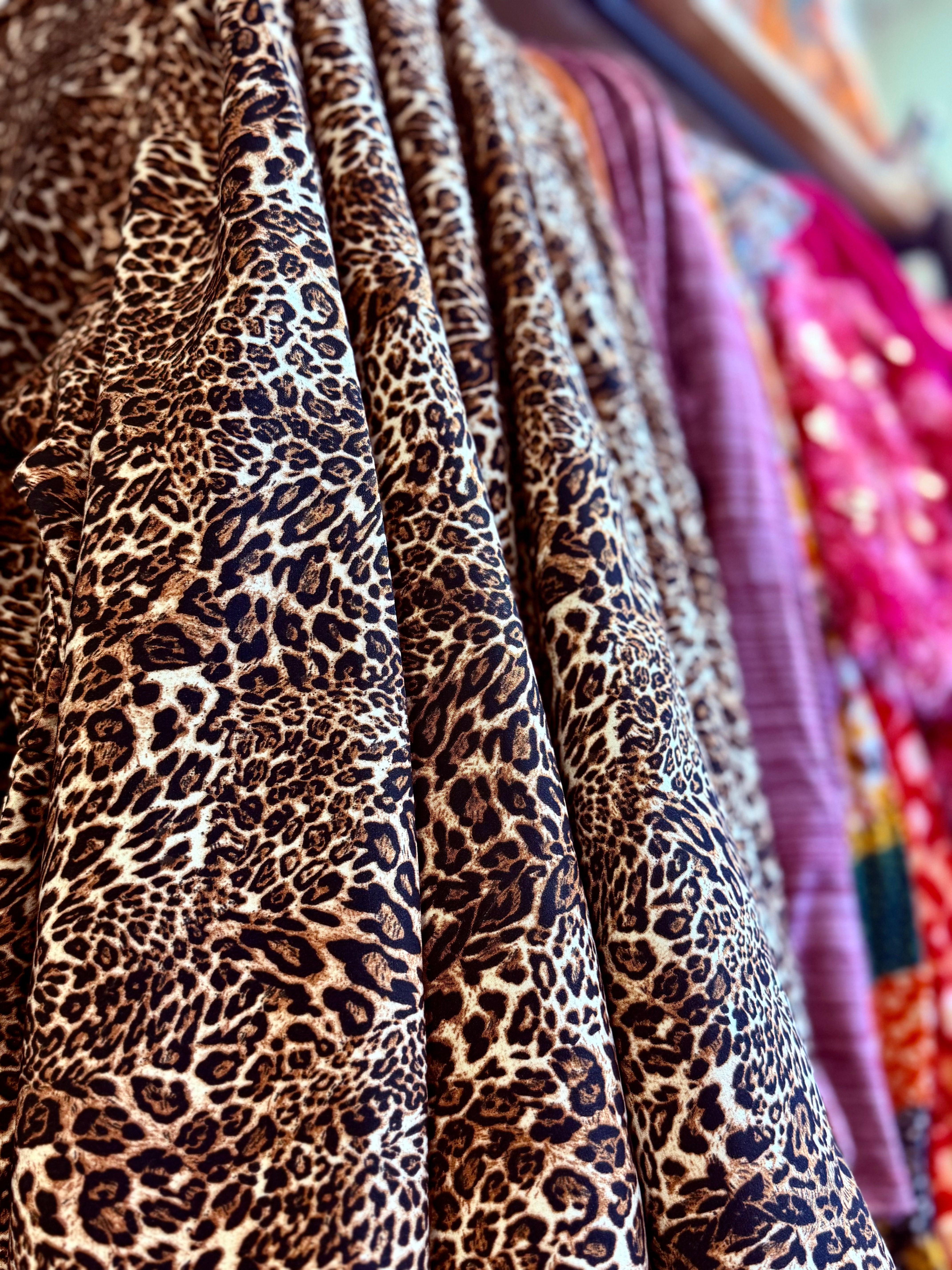 LEOPARD PRINT PUFF BUBBLE SLEEVE BOW DETAIL CREW NECK PEPLUM BLOUSE-PLUS