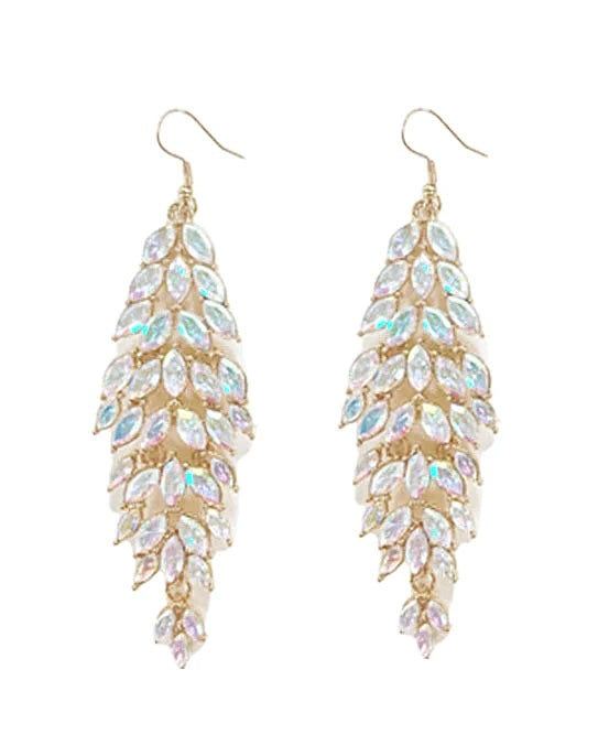 Crystal Gold Chandelier Earrings