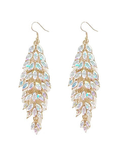 Crystal Gold Chandelier Earrings