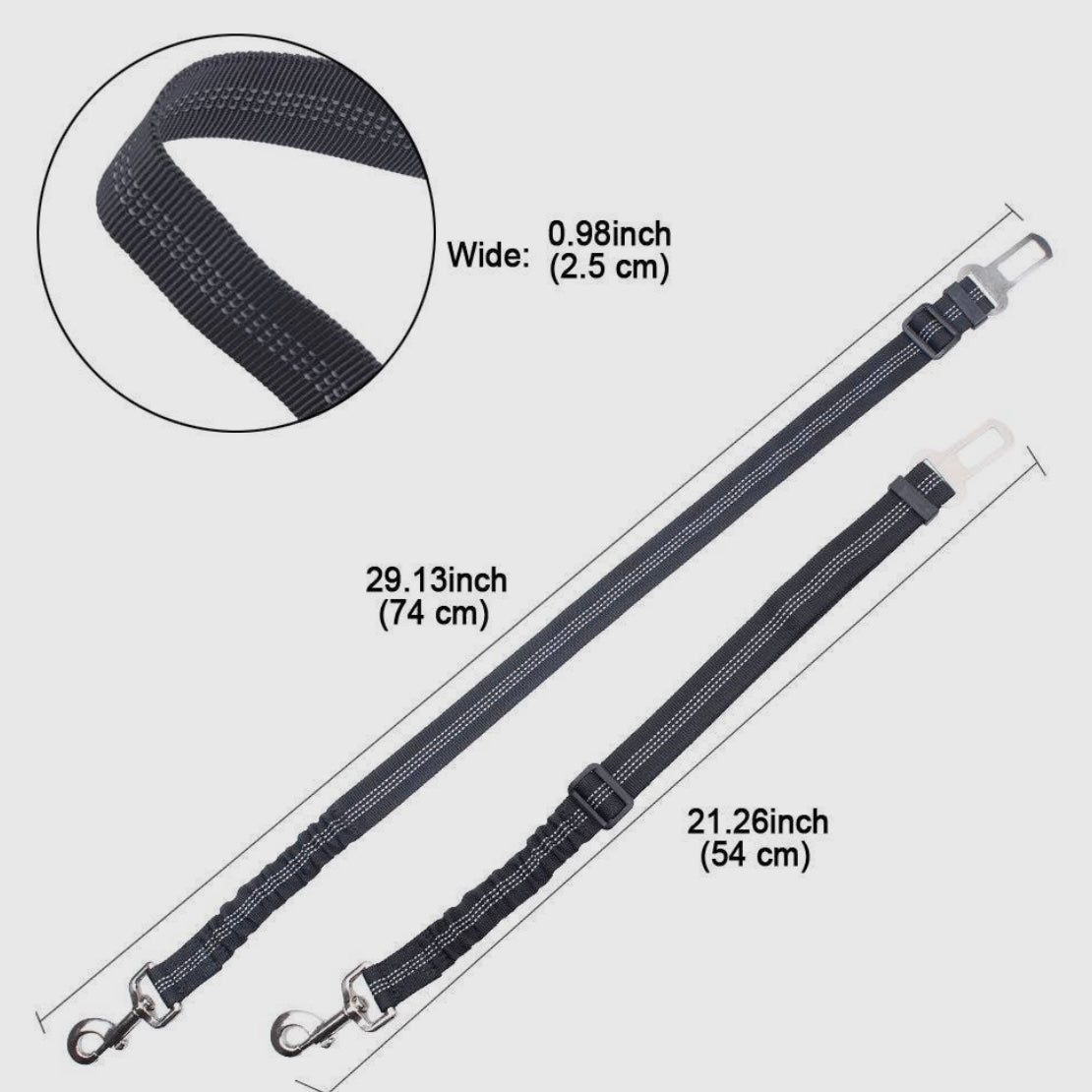 Car Elastic Safety Leash For Seat Belt Buckles