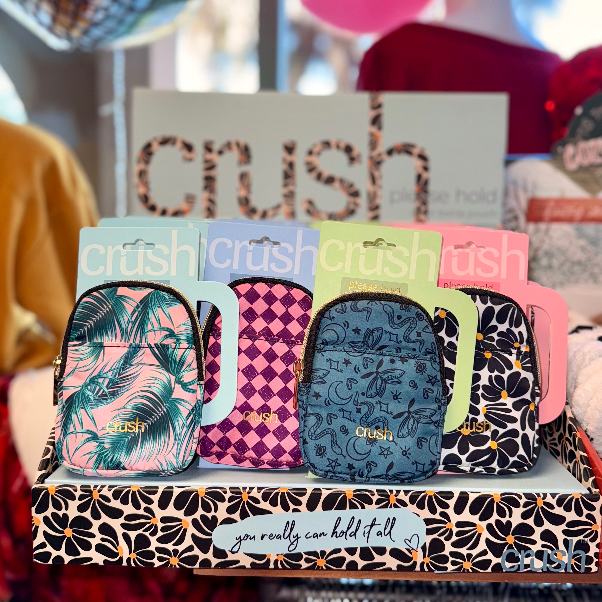 CRUSH WATER BOTTLE TUMBLER POUCH PLEASE HOLD