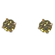 AB Circled Stud Crystal Gemstone Earrings