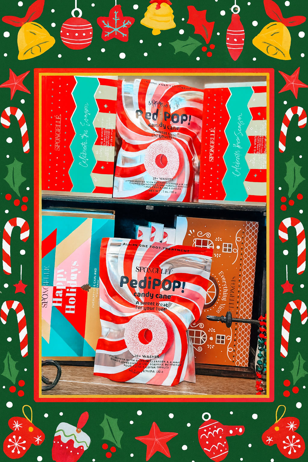 CELEBRATE THE SEASON HOLIDAY ORNAMENT GIFT SET CHRISTMAS SPONGELLE BUFFERS SOAPS