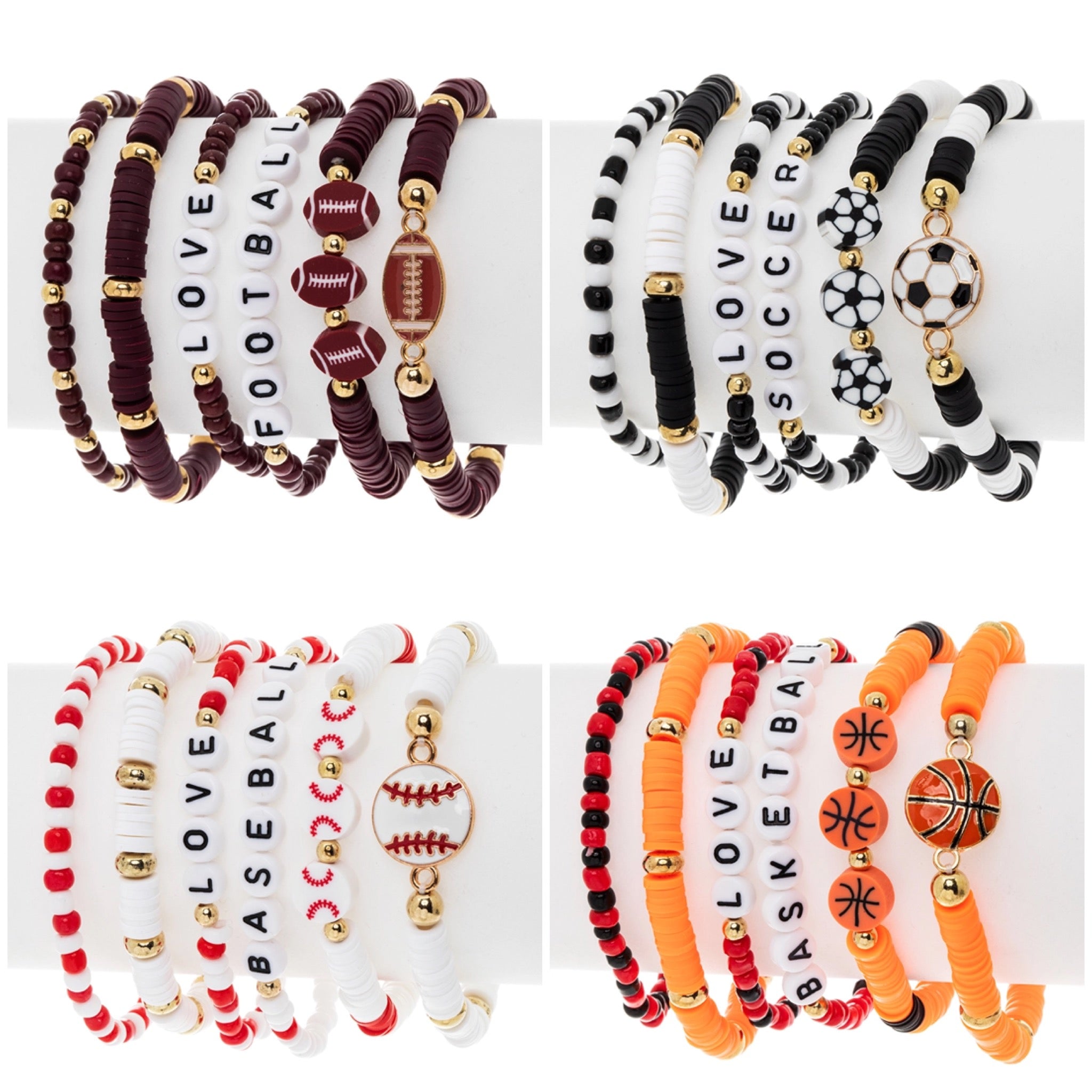 SPORTS GAME DAY BRACELET SETS