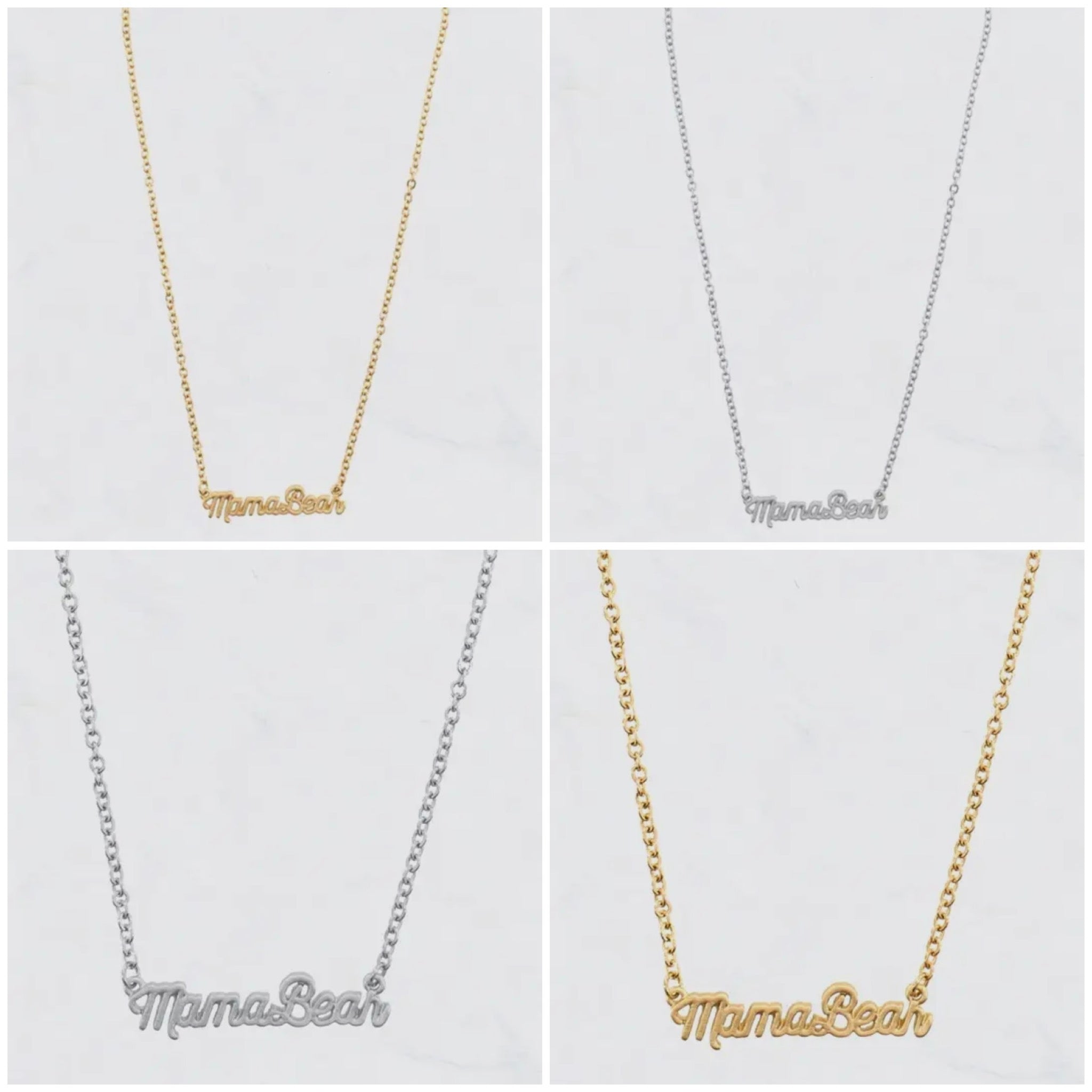 MAMA BEAR CHARM SHORT CHAIN NECKLACE