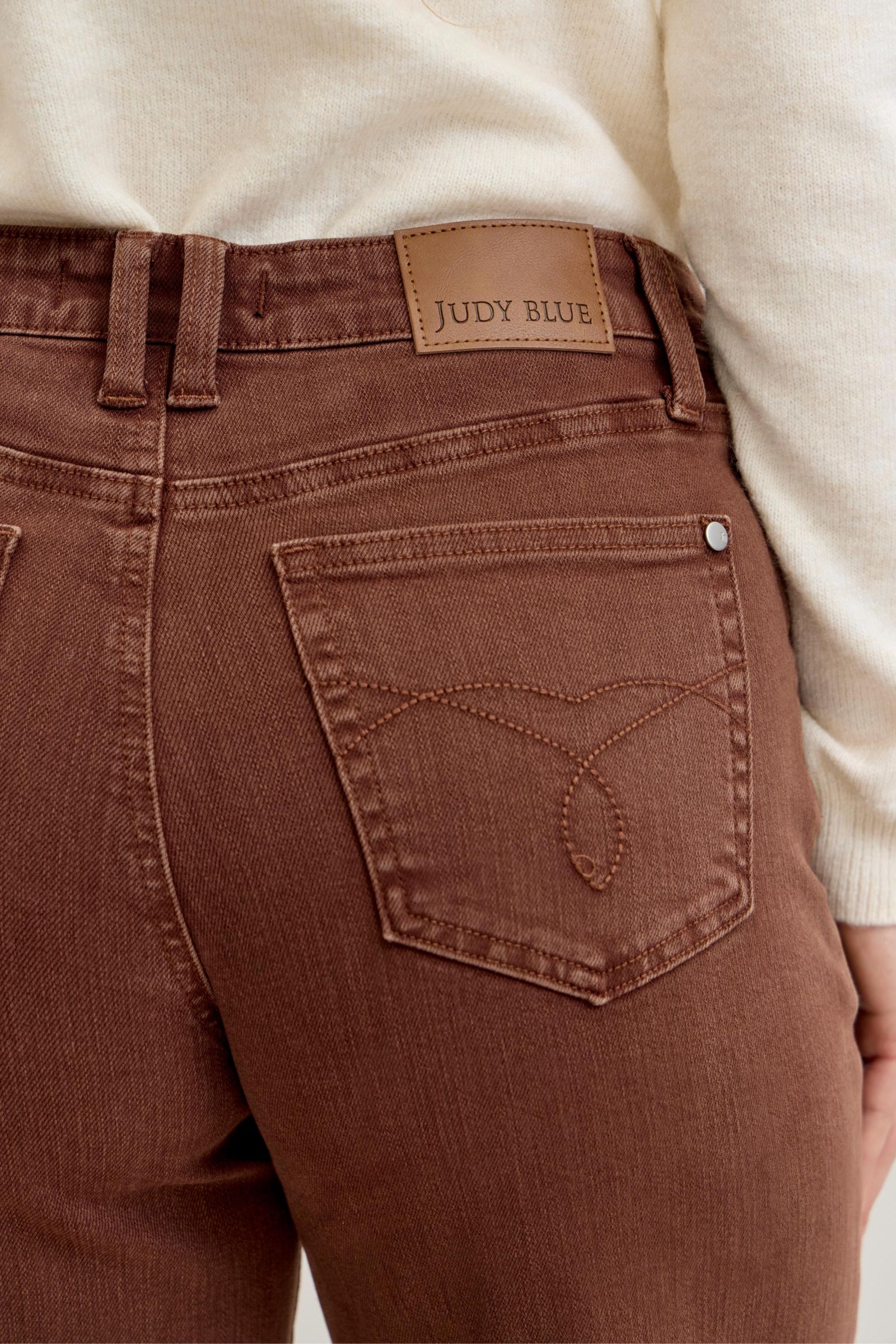 MAPLE MID RISE WIDE LEG CROP GARMENT DYED UTILITY POCKETS JUDY BLUE DENIM-PLUS