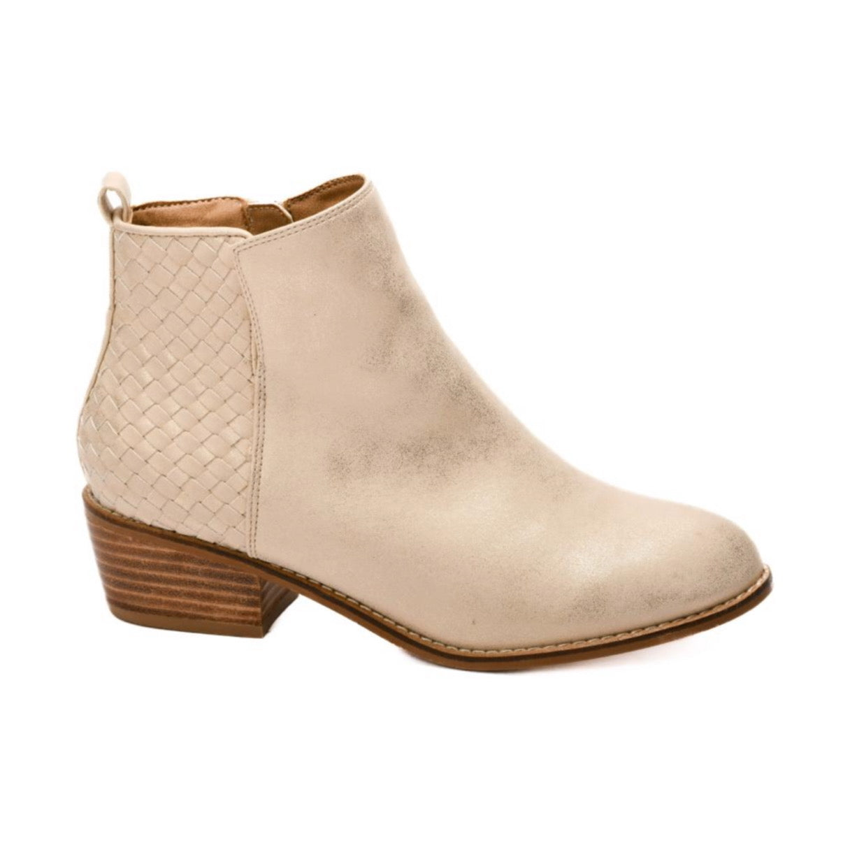 GOLD METALLIC HALF N HALF CORKYS BOOTIE BOOTS