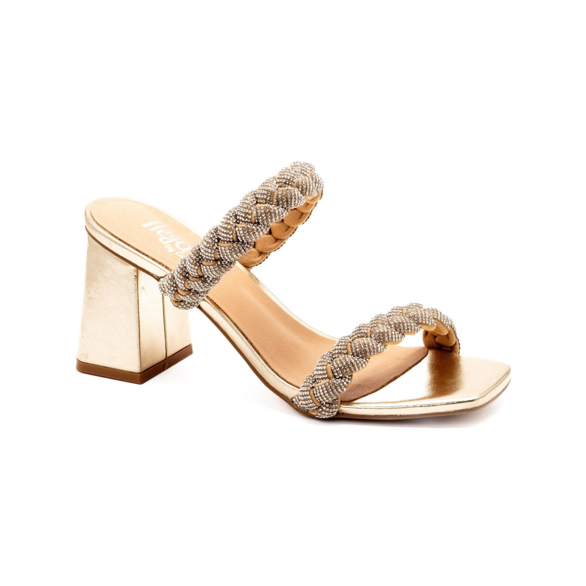 GOLD BLINGY HEELS FRENCH KISS CORKYS SHOES