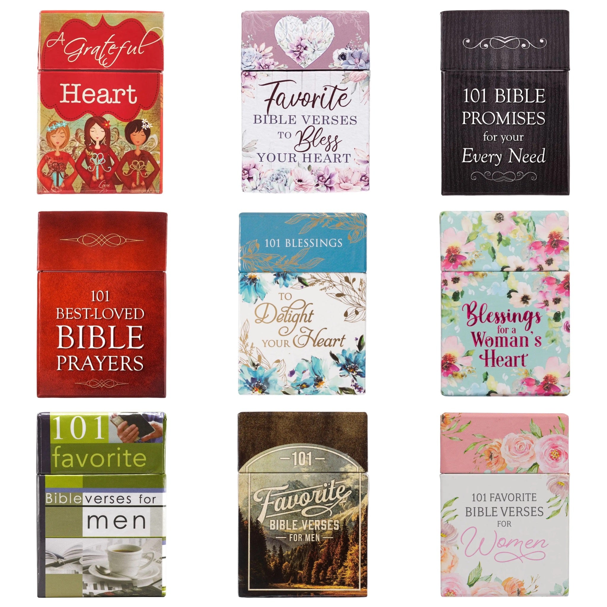 BOXES OF BLESSINGS - CARDS IN A BOX - WITH INSPIRATIONAL SAYINGS & BIBLE VERSES TO INSPIRE YOUR HEART