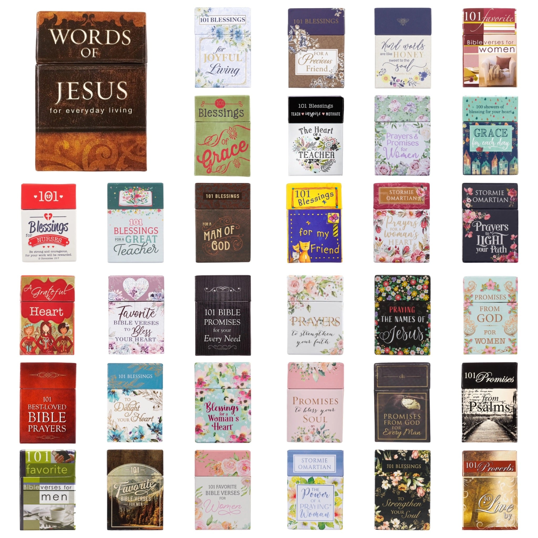 BOXES OF BLESSINGS - CARDS IN A BOX - WITH INSPIRATIONAL SAYINGS & BIBLE VERSES TO INSPIRE YOUR HEART