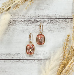 Hollywood Moment Drop Rosegold Earrings