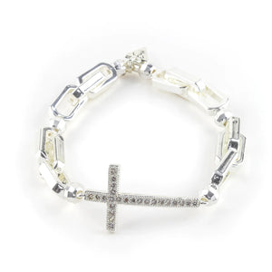 CROSS SILVER CHAIN BRACELET Erimish Cross Collection